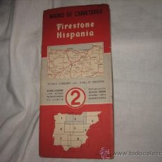 Folletos de turismo: MAPA DE CARRETERAS FIRESTONE HISPANIA Nº 2 1963