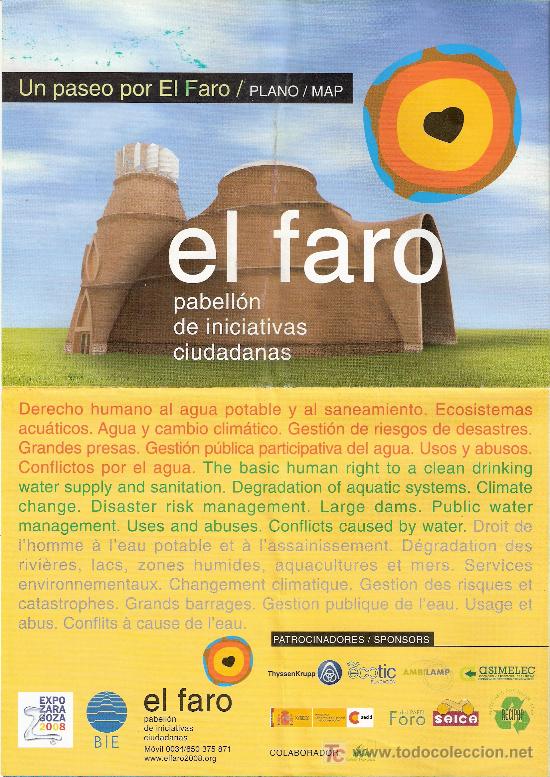 Tourismusbrosch&uuml;ren: El Faro Pabellon de iniciativas ciudadanas. Expo Zaragoza 2008.
