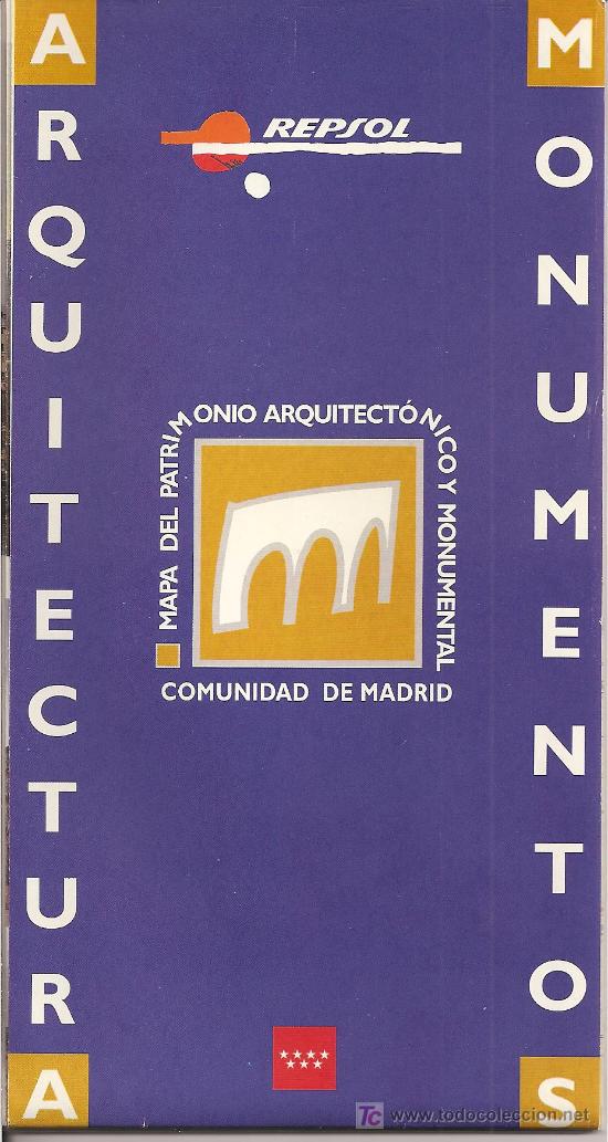 Folletos de turismo: COMUNIDAD DE MADRID. MAPA DEL PATRIMONIO ARQUITECTONICO Y MONUMENTAL