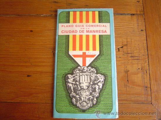 Travel Brochures: Plano guia comercial de la ciudad de Manresa 1977