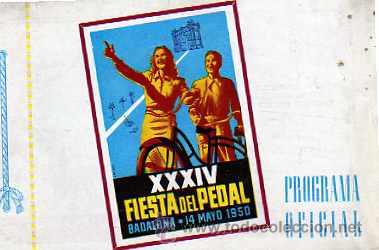 Brochures de tourisme: PROGRAMA OFICIAL XXXIV FIESTA DEL PEDAL BADALONA 14 MAYO 1950