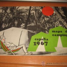 Folletos de turismo: MAPA DE CAMPINGS ESPAÑA 1967 