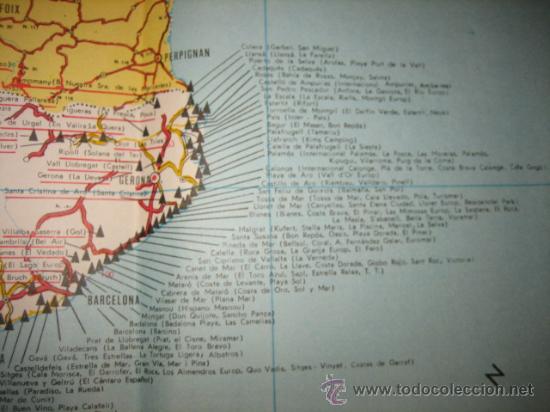 Folletos de turismo: MAPA DE CAMPINGS  ESPA&Ntilde;A 1967 - Foto 4