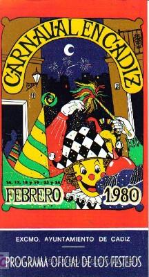 Folletos de turismo: PROGRAMA OFICIAL DEL CARNAVAL DE C&Aacute;DIZ DE 1980