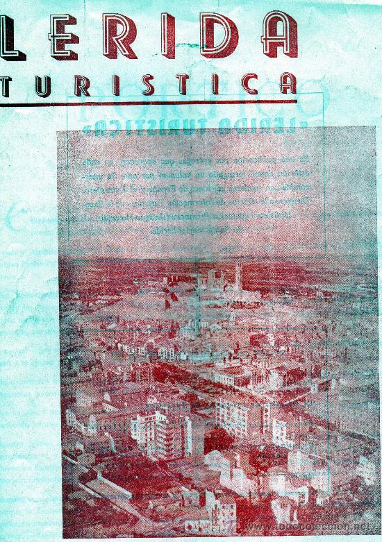 Tourismusbrosch&uuml;ren: FOLLETO TURISTICO DE LA LERIDA DE LOS A&Ntilde;OS 50 .