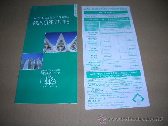 Folletos de turismo: Folleto Museo de las Ciencias Principe Felipe (Museu de les Ciencies Principe Felipe). A&ntilde;o 2000.