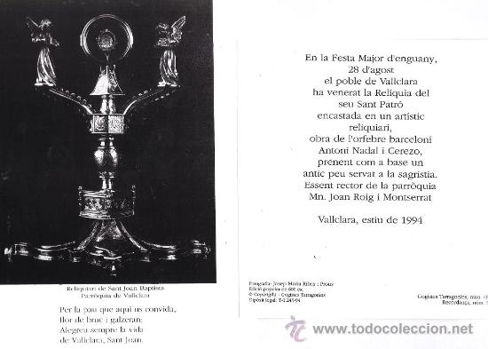 Tourismusbrosch&uuml;ren: goigs - recordances - gogistes tarragona - n&ordm; 30 / 484 - tirada 600 - vallclara - a&ntilde;o 1994