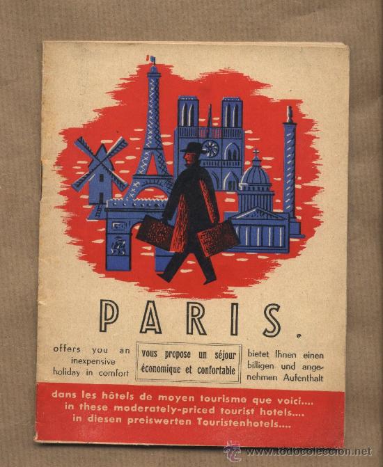 Brochures de tourisme: Paris. Antiguo folleto de turismo.