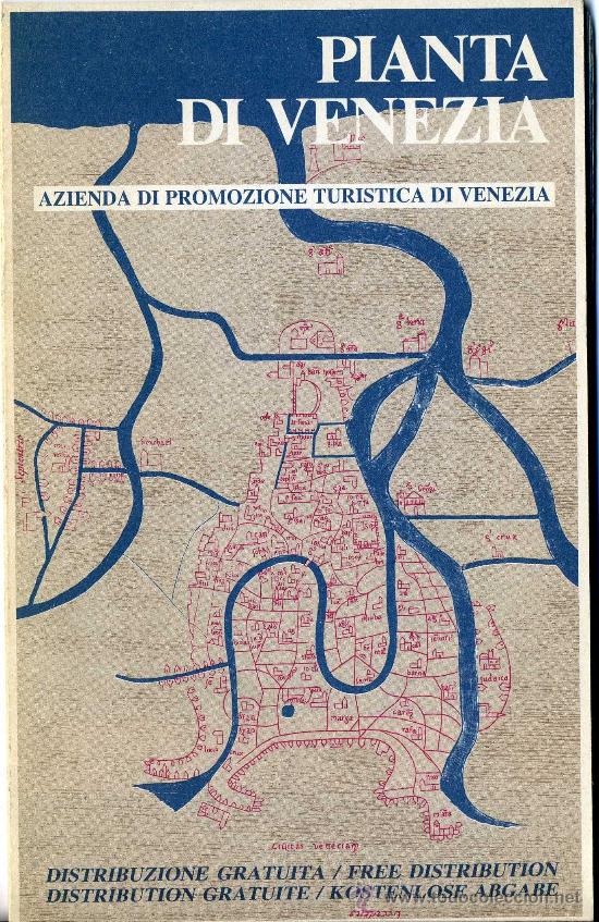Tourismusbrosch&uuml;ren: MAPA TURISTICO DESPLEGABLE VENEZIA - ITALIA - 1989 - 50GR