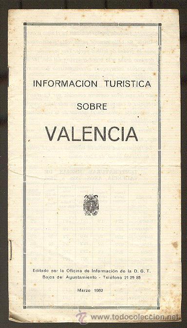 Travel Brochures: Informaci&oacute;n tur&iacute;stica sobre Valencia. 1962