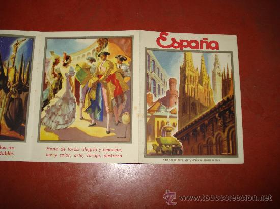 Folletos de turismo: Folleto Desplegable Propaganda de la Direccion General de Turismo  ESPA&Ntilde;A .A&ntilde;o 1950s.