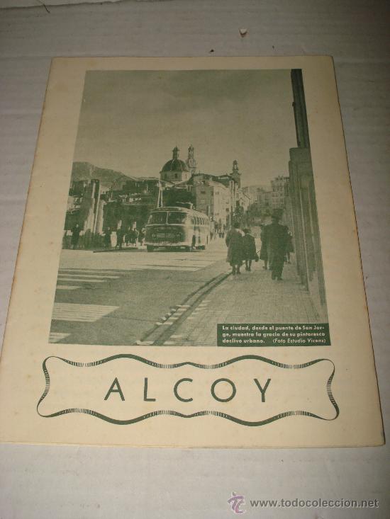 Tourismusbrosch&uuml;ren: Folleto de 12 Paginas de la Ciudad de ALCOY del a&ntilde;o 1957 .