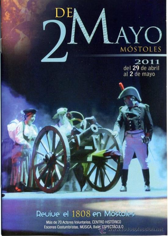 Folletos de turismo: folleto fiestas 2 de mayo 2011 - mostoles madrid - militar francia
