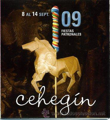 Folletos de turismo: folleto turistico fiestas patronales 2009 - cehegin murcia - caballo fauna