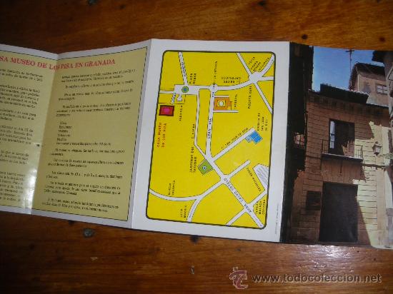 Brochures de tourisme: FOLLETO DE LA CASA MUSEO DE LOS PISA EN GRANADA.