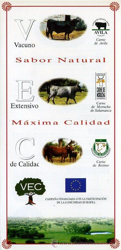 Travel Brochures: FOLLETO - VACUNO / SABOR NATURAL - TAUROMAQUIA GASTRONOMIA TOROS