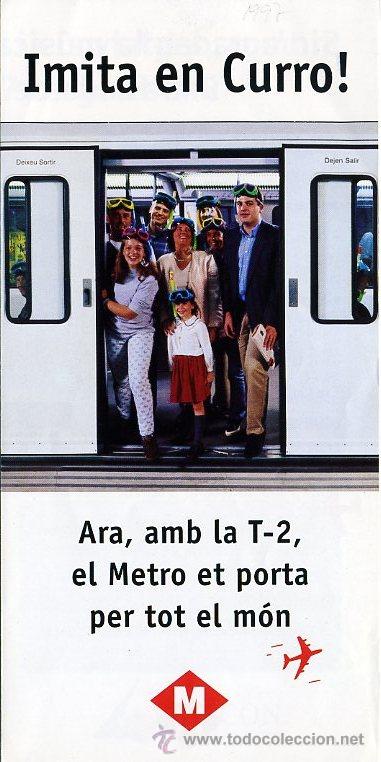 Folletos de turismo: folleto - metro barcelona 1999 - billetes T-2 - TREN FERROCARRIL