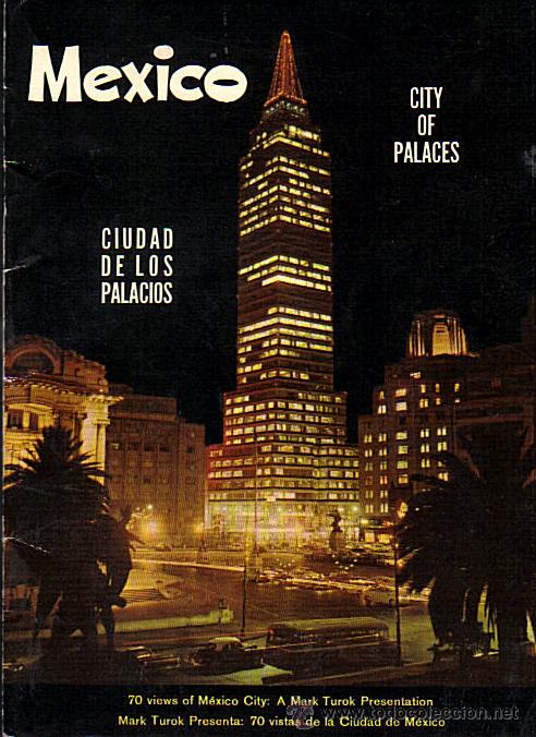 Mexico Ciudad De Los Palacios A Todo Color 32 Página Años 60 En Español E Ingles