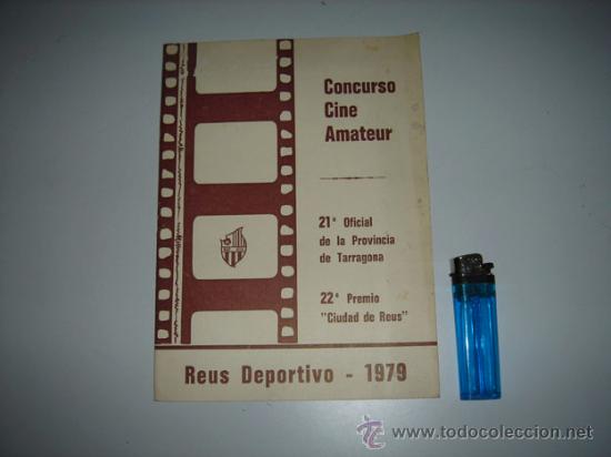 Brochures de tourisme: Folleto de mano, Concurso Cine Amateur, Reus Deportivo 1979 Reus.