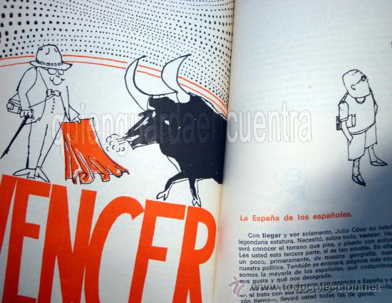 Folletos de turismo: Folleto tur&iacute;stico, Espa&ntilde;a para usted con dibujos de M&aacute;ximo en clave de humor