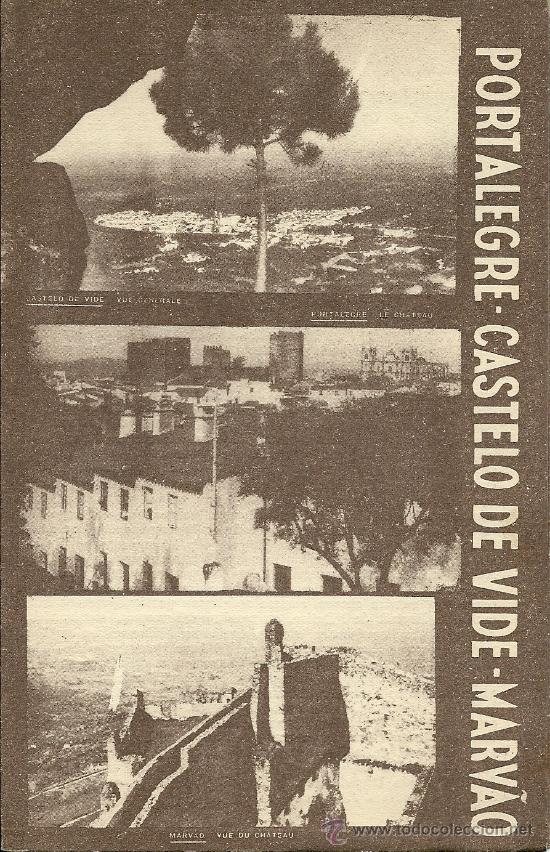Brochures de tourisme: PORTALEGRE-CASTELO DE VIDE-MARVAO, PORTUGAL, TRIPTICO DESPLEGABLE CON FOTOS * ANTIGUO FOLLETO TURIST