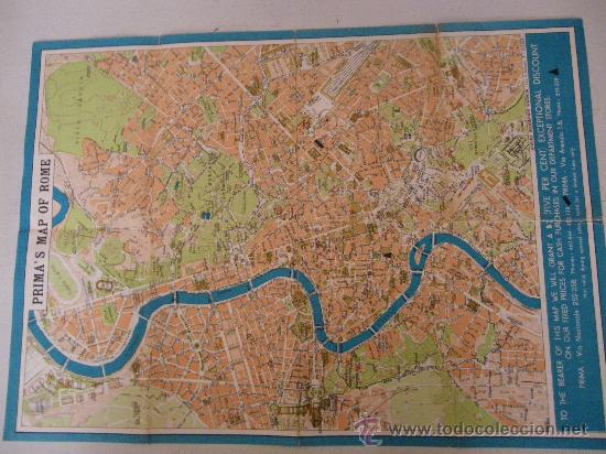 Folletos de turismo: MAPA DE ROMA, DESPLEGABLE, ANTIGUO FOLLETO TURISTICO,