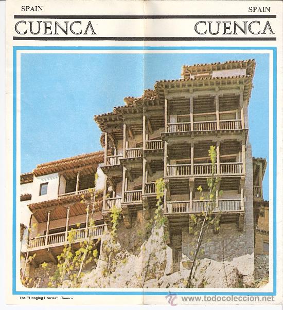 Folletos de turismo: Cuenca. Pol&iacute;ptico desplegable. Con plano. En Ingles. - Foto 1