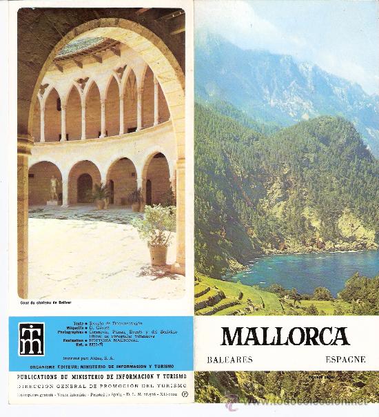 Folletos de turismo: Mallorca. Baleares. Tr&iacute;ptico. En frances. - Foto 1