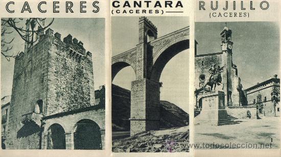 Folletos de turismo: TRES LIBRILLOS JUNTA PROVINCIAL DE TURISMO, CACERES, ALCANTARA Y TRUJILLO (CACERES)