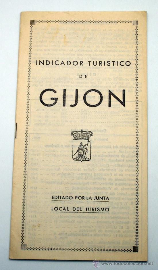 Tourismusbrosch&uuml;ren: Indicador tur&iacute;stico Gij&oacute;n gu&iacute;a turismo a&ntilde;os 40