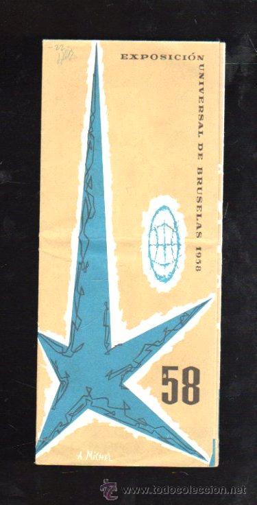 Tourismusbrosch&uuml;ren: FOLLETO DE TURISMO DE LA EXPOSICION UNIVERSAL DE BRUSELAS 1958