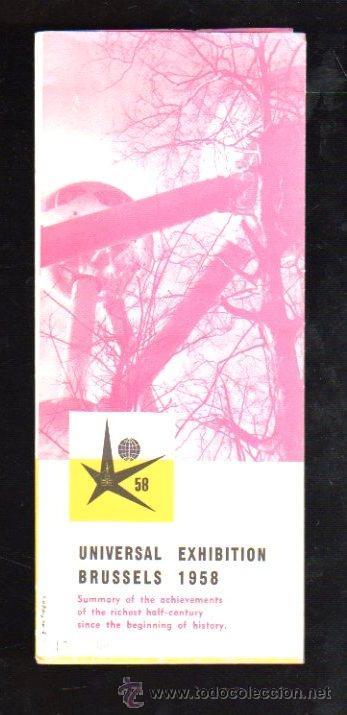 Tourismusbrosch&uuml;ren: FOLLETO DE TURISMO DE LA EXPOSICION UNVERSAL DE BRUSELAS DE 1958