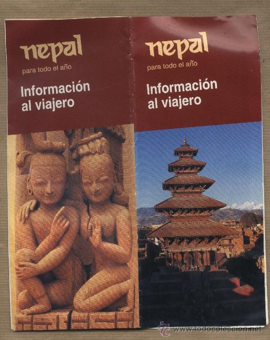 Tourismusbrosch&uuml;ren: Nepal. Informaci&oacute;n al viajero. Folleto de turismo.