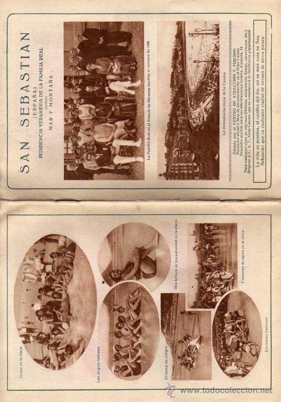Travel Brochures: San Sebastian. Residencia veraniega de la Familia Real. Mar y Monta&ntilde;a. Muchas im&aacute;genes.