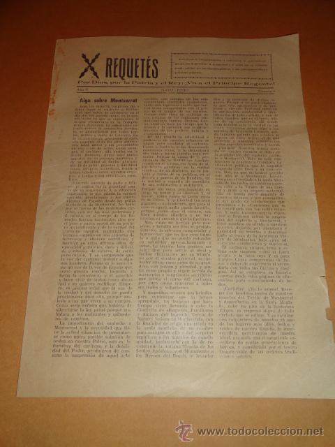 Tourismusbrosch&uuml;ren: HOJA FOLLETO REQUETES ( 1948, MONTSERRAT )