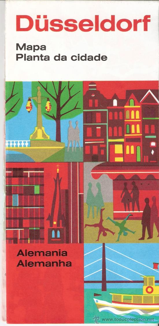 Travel Brochures: D&uuml;sseldorf. Mapa. Desplegable (21 x 10 /42 x 59 cmtrs.)1971.