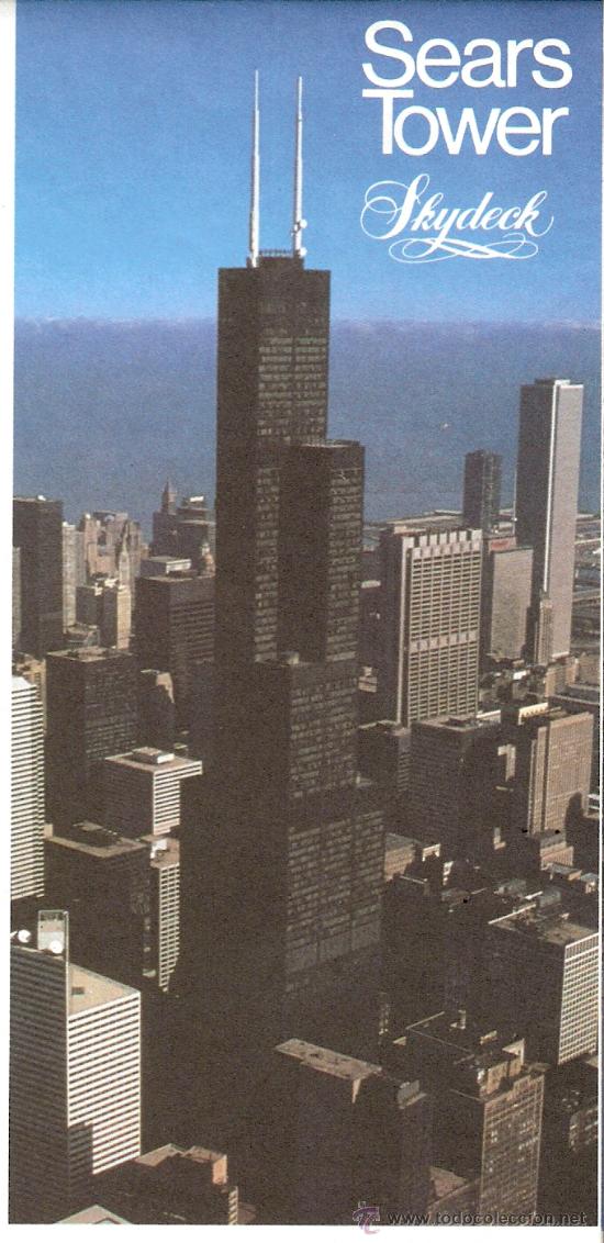 Travel Brochures: Sears Tower. Chicago. Desplegable ( 18'5 x9 / 37 x 37 cmtrs.)