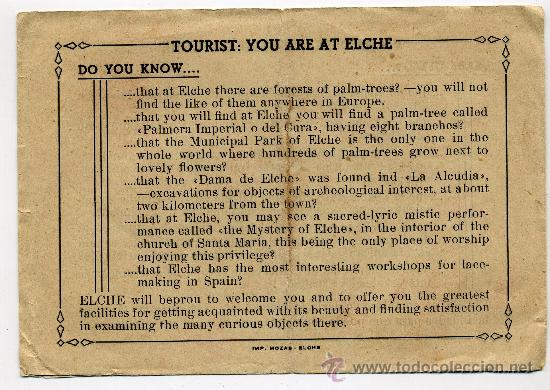 Folletos de turismo: FOLLETO TURISTICO DE ELCHE - Foto 3