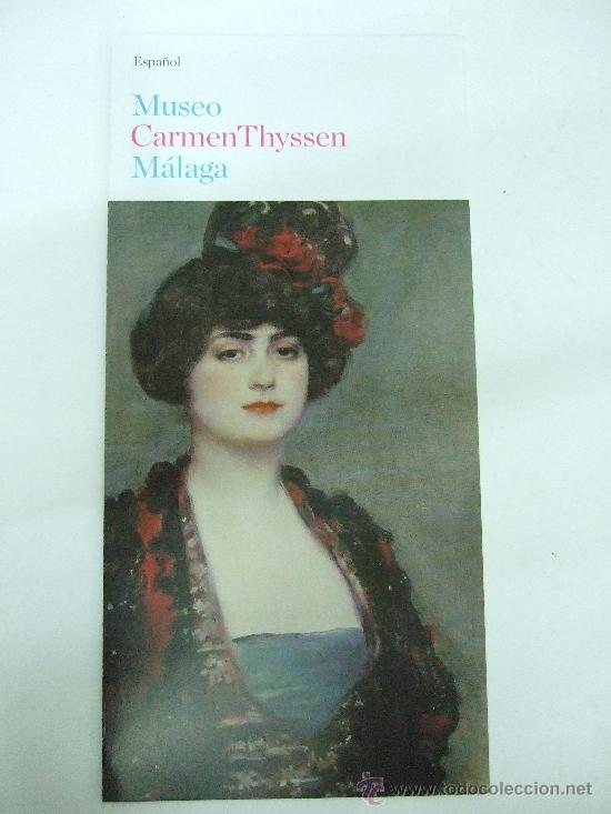 Tourismusbrosch&uuml;ren: FOLLETO TURISTICO MUSEO THYSSEN MALAGA - TRIPTICO - 21X10