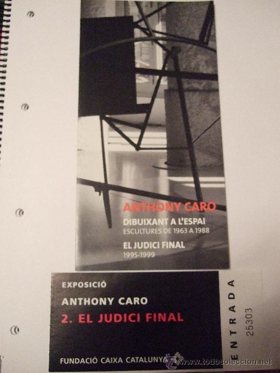 Brochures de tourisme: ANTHONY CARO - EXPOSICION FUNDACION CAIXA CATALUNYA 2002 - 21X10 - DESPLEGABLE 5