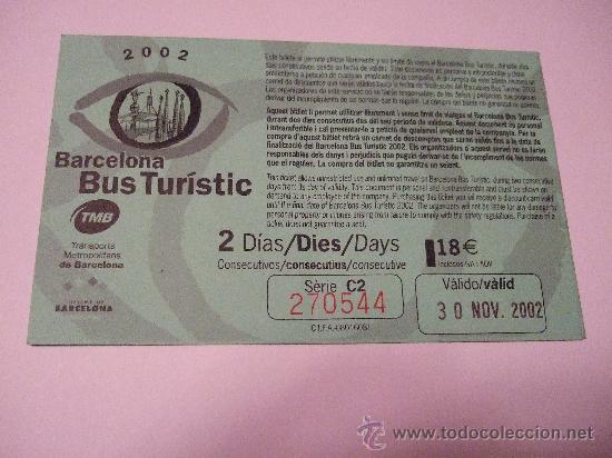 Brochures de tourisme: BILLETE AUTOBUS BARCELONA - BUS TURISTICO - 30 NOV 2002