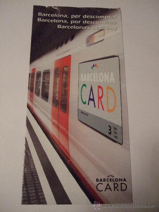 Brochures de tourisme: FOLLETO TURISTICO 2002 - BARCELONA CARD - 21X10 - TRIPTICO