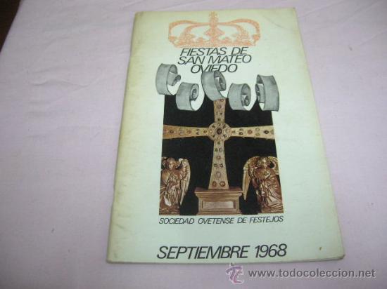 Tourismusbrosch&uuml;ren: Folleto Fiestas de San Mateo en Oviedo a&ntilde;o 1968