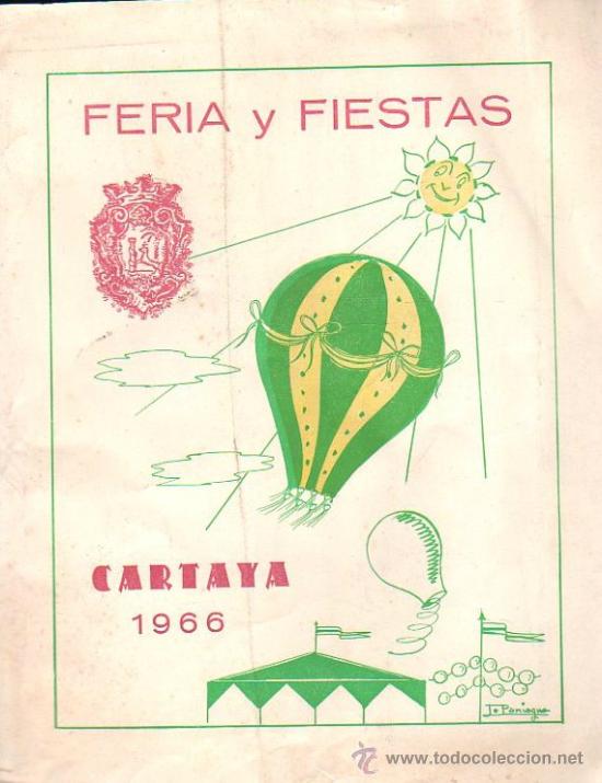 Folletos de turismo: CATALOGO DE FERIA Y FIESTAS DE CARTAYA 1966.