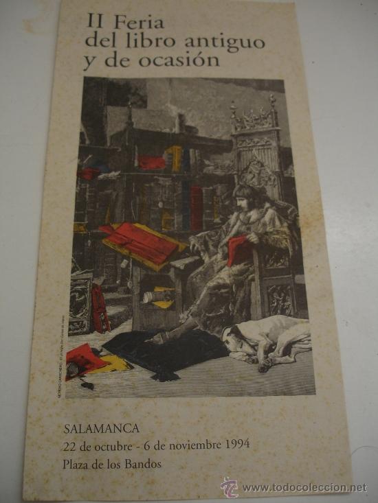 Folhetos de turismo: feria del libro antiguo y de ocasion salamanca 1994