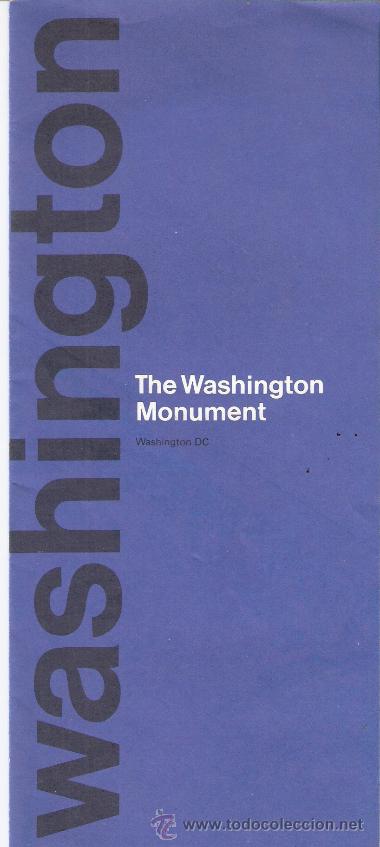 Travel Brochures: The Washington Monument. Washington DC. 23'5 x 10 cmtrs.Poliptico ( 8 caras ). 1977.