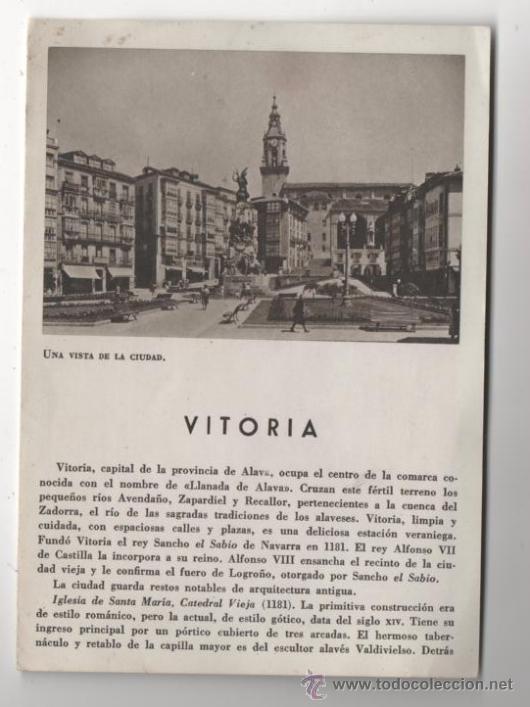 Folletos de turismo: (ALB-TC-16) ANTIGUO FOLLETO TURISTICO VITORIA