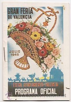 Folletos de turismo: Programa de la feria de Valencia 1949 - Foto 1