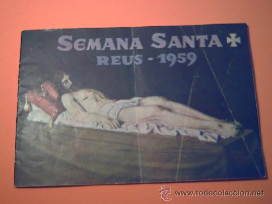 Folletos de turismo: PROGRAMA DE SEMANA SANTA - REUS -1959 - - Foto 1
