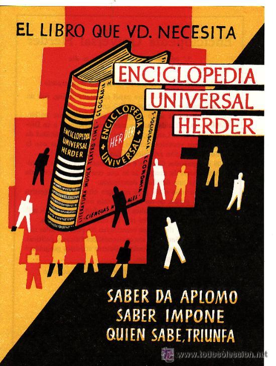 Folletos de turismo: :::: PA118 - FOLLETO DE ENCICLOPEDIA UNIVERSAL HERDER 5&ordf; EDICION